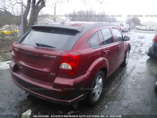 1B3HB48A99D179812 - 2009 DODGE CALIBER SXT RED photo 4