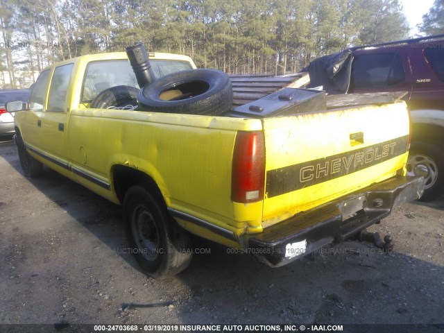 1GCGC33R3VF030938 - 1997 CHEVROLET GMT-400 C3500 YELLOW photo 3