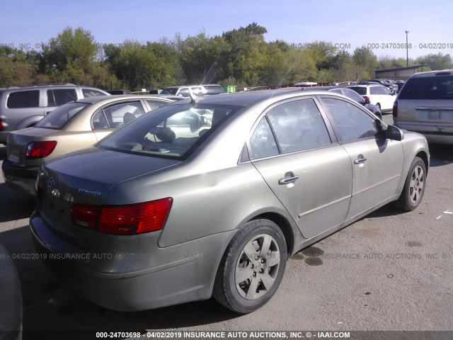 5NPET4AC1AH616663 - 2010 HYUNDAI SONATA GLS GREEN photo 4