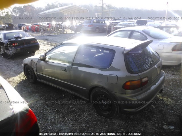 2HGEH2353SH509453 - 1995 HONDA CIVIC CX GRAY photo 3