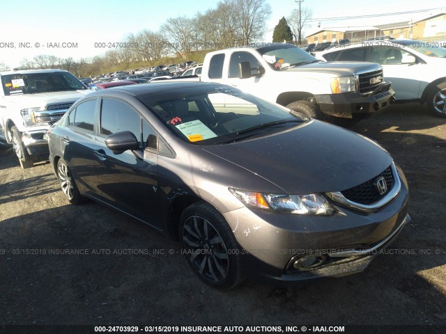 2HGFB2F99FH502761 - 2015 HONDA CIVIC EXL ნაცრისფერი ფოტო 1