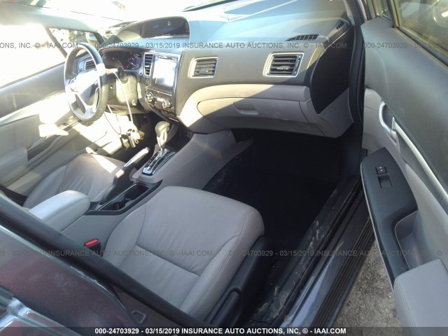2HGFB2F99FH502761 - 2015 HONDA CIVIC EXL ნაცრისფერი ფოტო 5