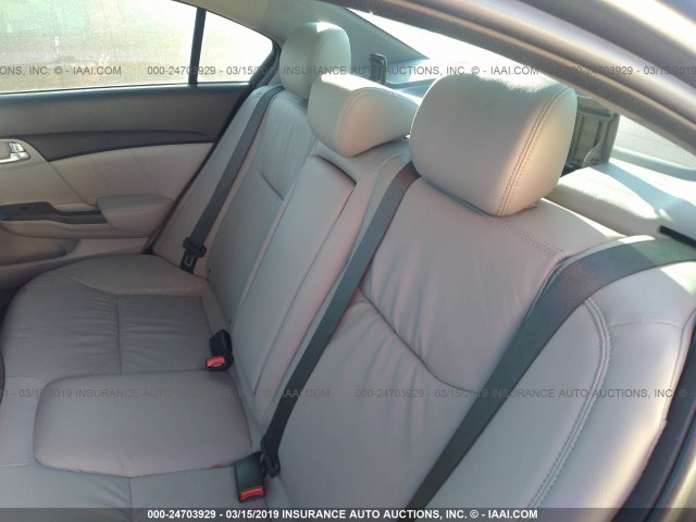 2HGFB2F99FH502761 - 2015 HONDA CIVIC EXL ნაცრისფერი ფოტო 8