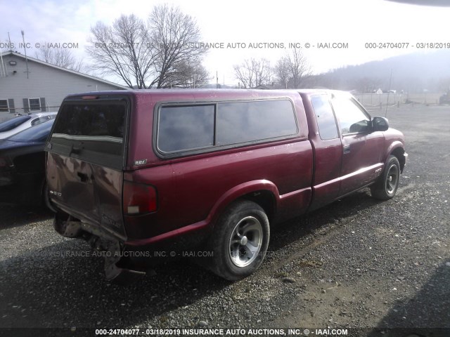 1GCCS1950Y8266708 - 2000 CHEVROLET S TRUCK S10 RED photo 4