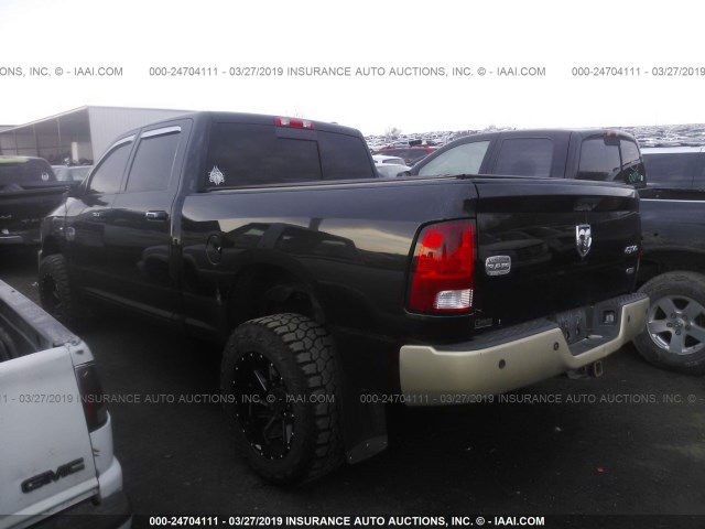 3D7UT2CL6BG582751 - 2011 DODGE RAM 2500 BLACK photo 3