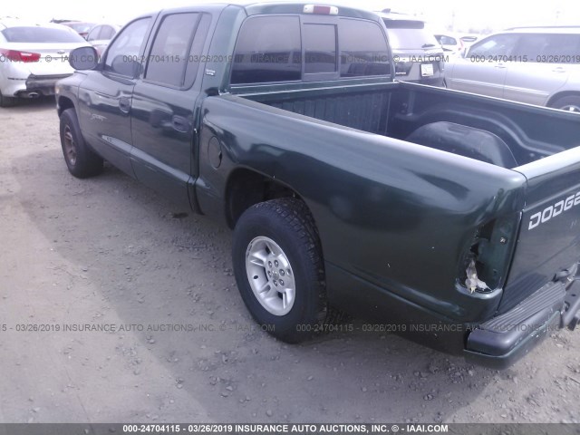 1B7GL2AN2YS630937 - 2000 DODGE DAKOTA QUAD GREEN photo 6