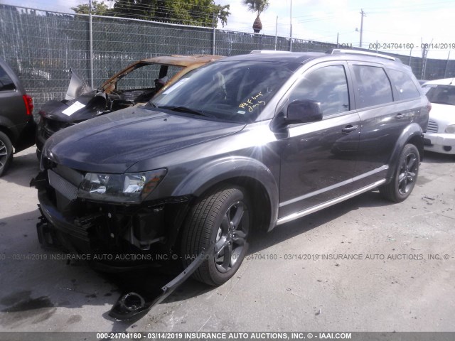 3C4PDCGG3JT515859 - 2018 DODGE JOURNEY CROSSROAD GRAY photo 2