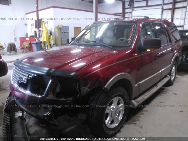 1FMFU18L74LA88404 - 2004 FORD EXPEDITION EDDIE BAUER RED photo 2