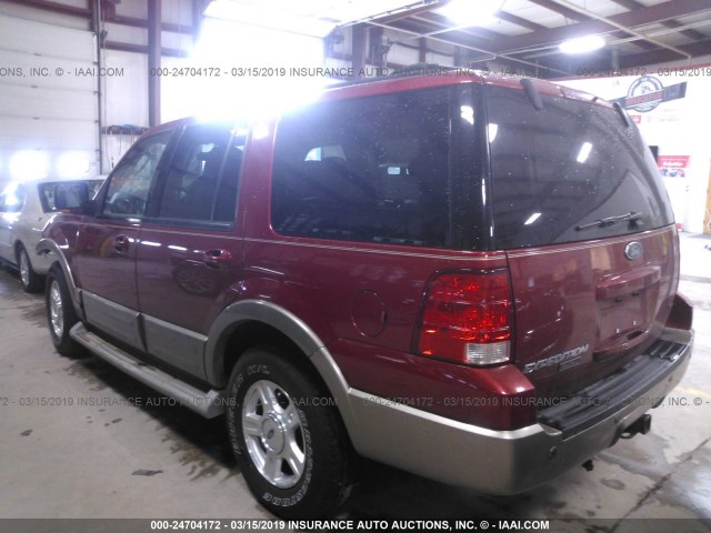 1FMFU18L74LA88404 - 2004 FORD EXPEDITION EDDIE BAUER RED photo 3