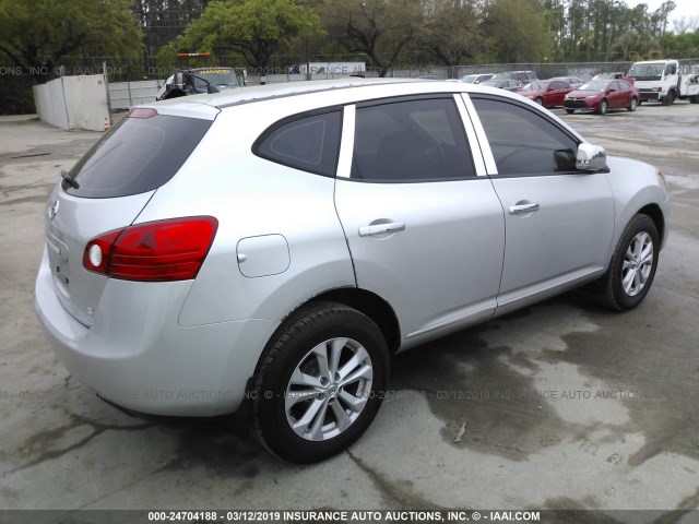 JN8AS58T69W059384 - 2009 NISSAN ROGUE S/SL SILVER photo 4