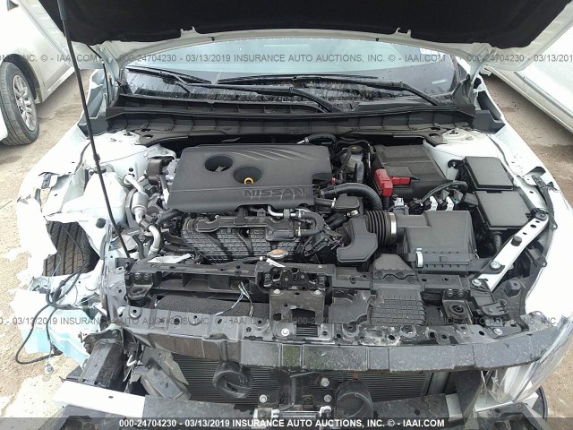 1N4BL4BV9KC151801 - 2019 NISSAN ALTIMA WHITE photo 10