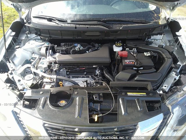 KNMAT2MT5KP524489 - 2019 NISSAN ROGUE SILVER photo 10
