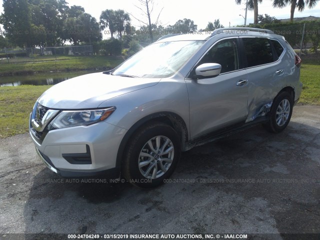 KNMAT2MT5KP524489 - 2019 NISSAN ROGUE SILVER photo 2