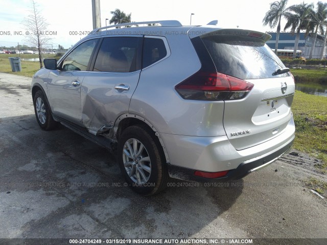 KNMAT2MT5KP524489 - 2019 NISSAN ROGUE SILVER photo 3