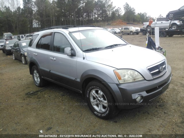 KNDJC733555346095 - 2005 KIA SORENTO EX/LX SILVER photo 1