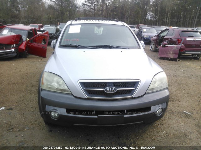 KNDJC733555346095 - 2005 KIA SORENTO EX/LX SILVER photo 6