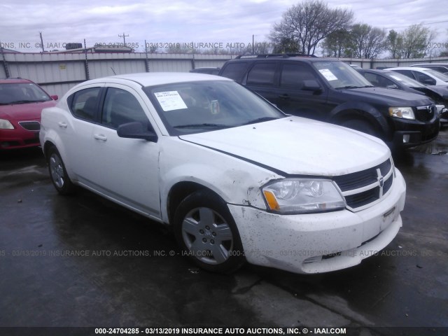 1B3CC4FB5AN172714 - 2010 DODGE AVENGER SXT WHITE photo 1