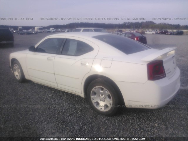 2B3KA43R47H624060 - 2007 DODGE CHARGER SE/SXT WHITE photo 3