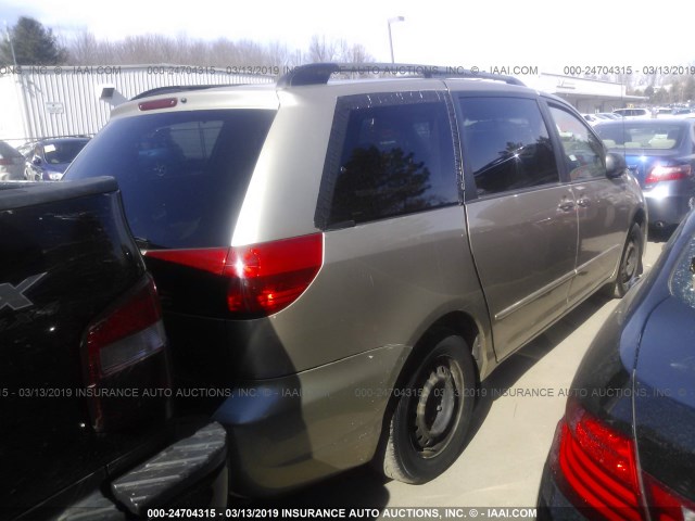 5TDZA23C94S077698 - 2004 TOYOTA SIENNA CE/LE BEIGE photo 4