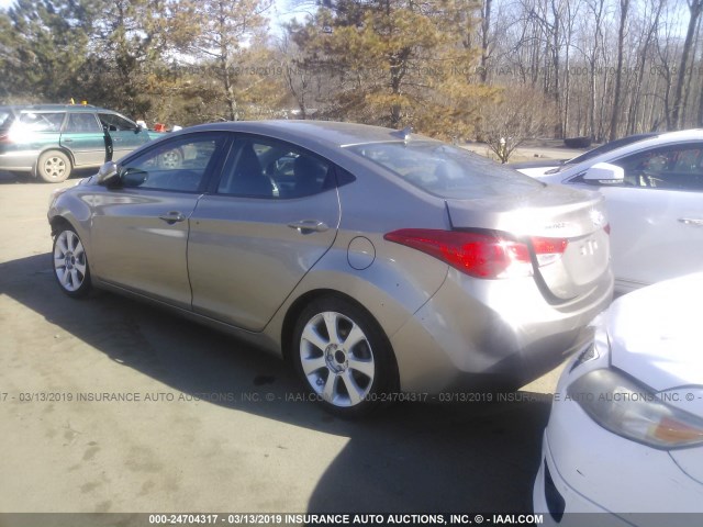 5NPDH4AE6CH088930 - 2012 HYUNDAI ELANTRA GLS/LIMITED GRAY photo 3