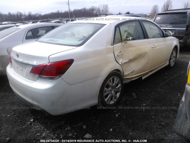 4T1BK3DB4BU373131 - 2011 TOYOTA AVALON LIMITED WHITE photo 4