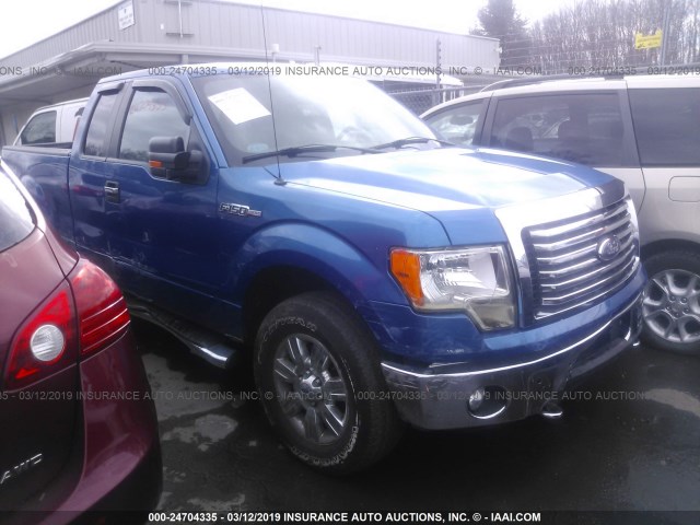 1FTFX1EF0CFC46105 - 2012 FORD F150 SUPER CAB BLUE photo 1