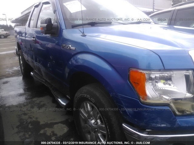 1FTFX1EF0CFC46105 - 2012 FORD F150 SUPER CAB BLUE photo 6