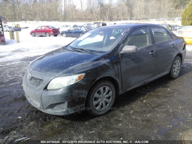 JTDBU4EE8AJ082189 - 2010 TOYOTA COROLLA S/LE/XLE BLACK photo 2