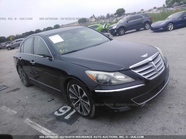 KMHGC4DH8CU168653 - 2012 HYUNDAI GENESIS 5.0L BLACK photo 1