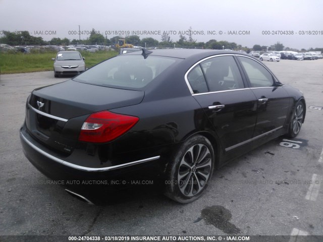 KMHGC4DH8CU168653 - 2012 HYUNDAI GENESIS 5.0L BLACK photo 4