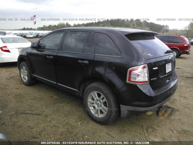 2FMDK36C58BA73756 - 2008 FORD EDGE SE BLACK photo 3