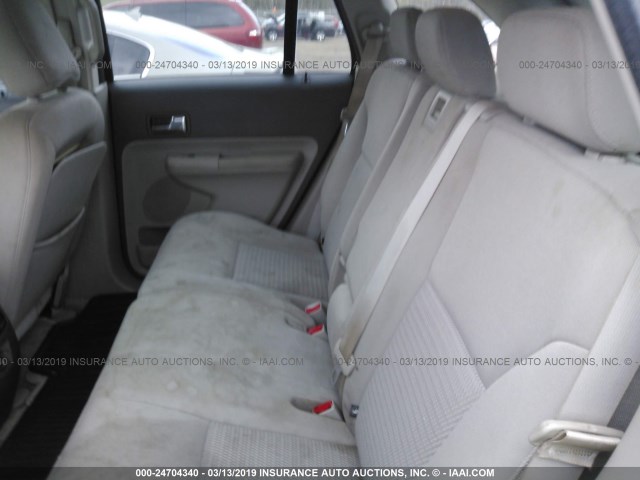 2FMDK36C58BA73756 - 2008 FORD EDGE SE BLACK photo 8