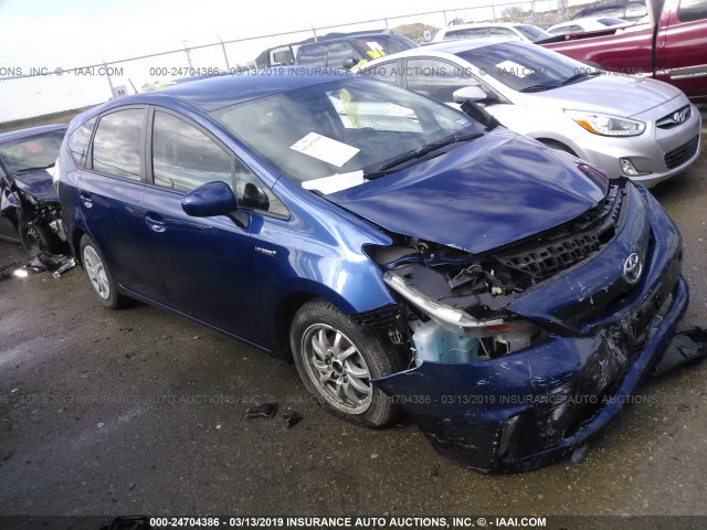 JTDZN3EU4D3232031 - 2013 TOYOTA PRIUS V BLUE photo 1