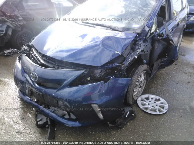 JTDZN3EU4D3232031 - 2013 TOYOTA PRIUS V BLUE photo 6