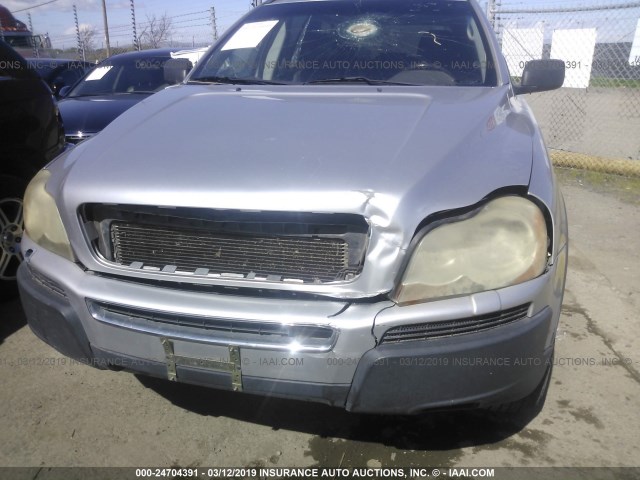 YV1CZ91H541092115 - 2004 VOLVO XC90 T6 SILVER photo 6