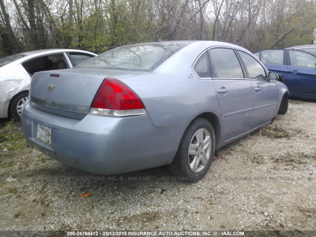 2G1WB58K769330944 - 2006 CHEVROLET IMPALA LS BLUE photo 4