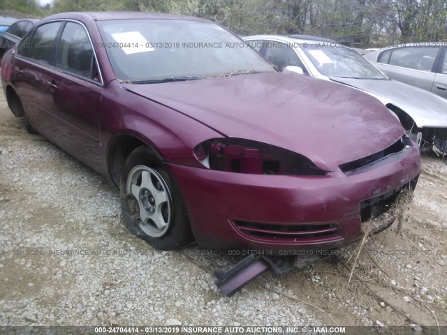 2G1WB55K369384245 - 2006 CHEVROLET IMPALA LS MAROON photo 1