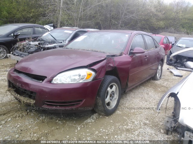 2G1WB55K369384245 - 2006 CHEVROLET IMPALA LS MAROON photo 2