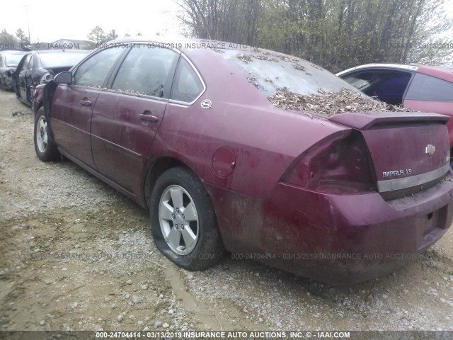 2G1WB55K369384245 - 2006 CHEVROLET IMPALA LS MAROON photo 3