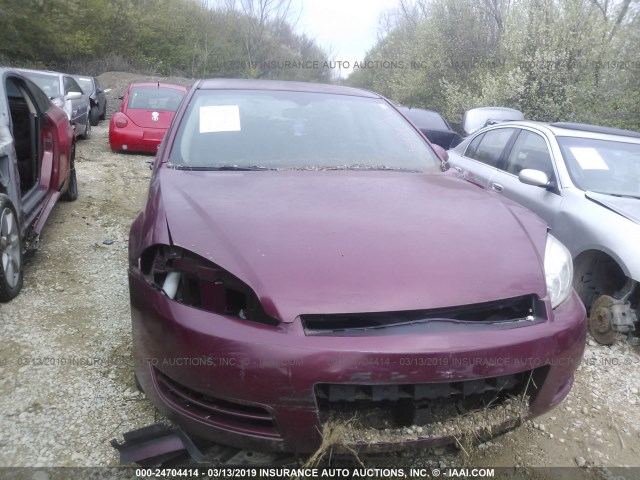 2G1WB55K369384245 - 2006 CHEVROLET IMPALA LS MAROON photo 6
