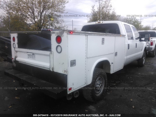 1FT7W3BT5EEB63663 - 2014 FORD F350 SUPER DUTY WHITE photo 4