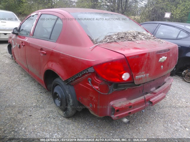 1G1AT58H697147634 - 2009 CHEVROLET COBALT LT RED photo 3