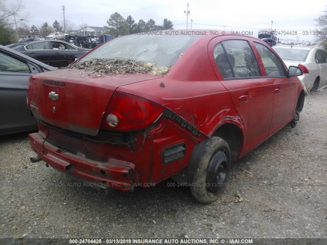 1G1AT58H697147634 - 2009 CHEVROLET COBALT LT RED photo 4