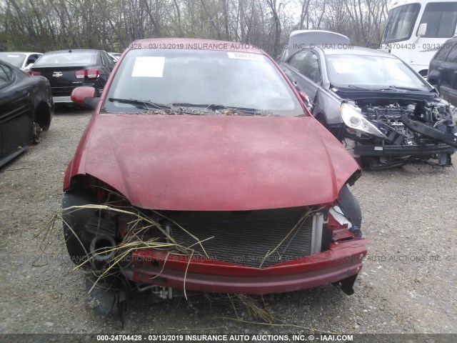 1G1AT58H697147634 - 2009 CHEVROLET COBALT LT RED photo 6