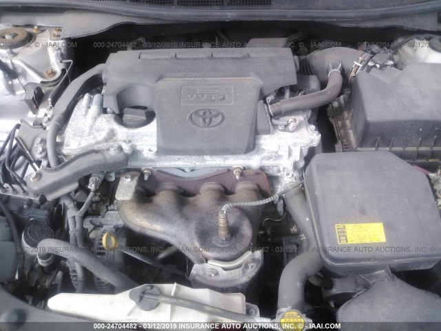 4T1BF1FK3DU715029 - 2013 TOYOTA CAMRY L/SE/LE/XLE ვერცხლისფერი ფოტო 10