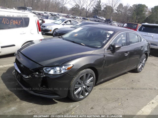 JM1GL1VMXJ1306092 - 2018 MAZDA 6 TOURING GRAY photo 2