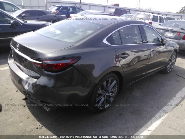 JM1GL1VMXJ1306092 - 2018 MAZDA 6 TOURING GRAY photo 4