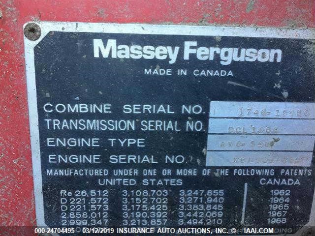 174615480 - 1982 MASSEY FERGUSON 860 W/HEADER  Unknown photo 5