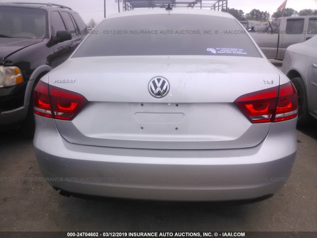 1VWAS7A30EC095758 - 2014 VOLKSWAGEN PASSAT S SILVER photo 6