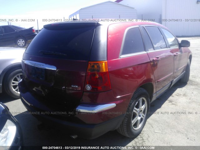 2A8GM68X27R335793 - 2007 CHRYSLER PACIFICA TOURING RED photo 4